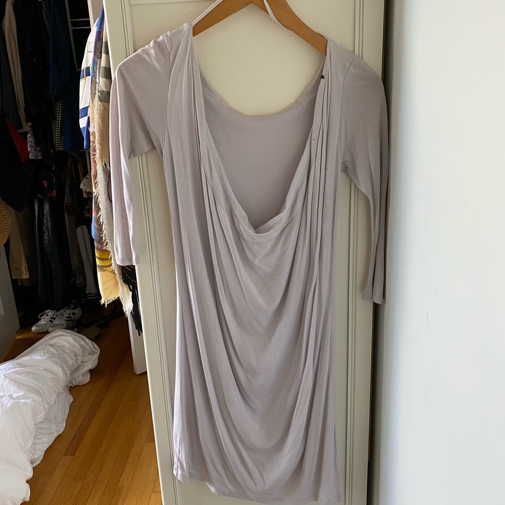 Zara Purple Midi Scoop back Dress - Picture 5 of 5
